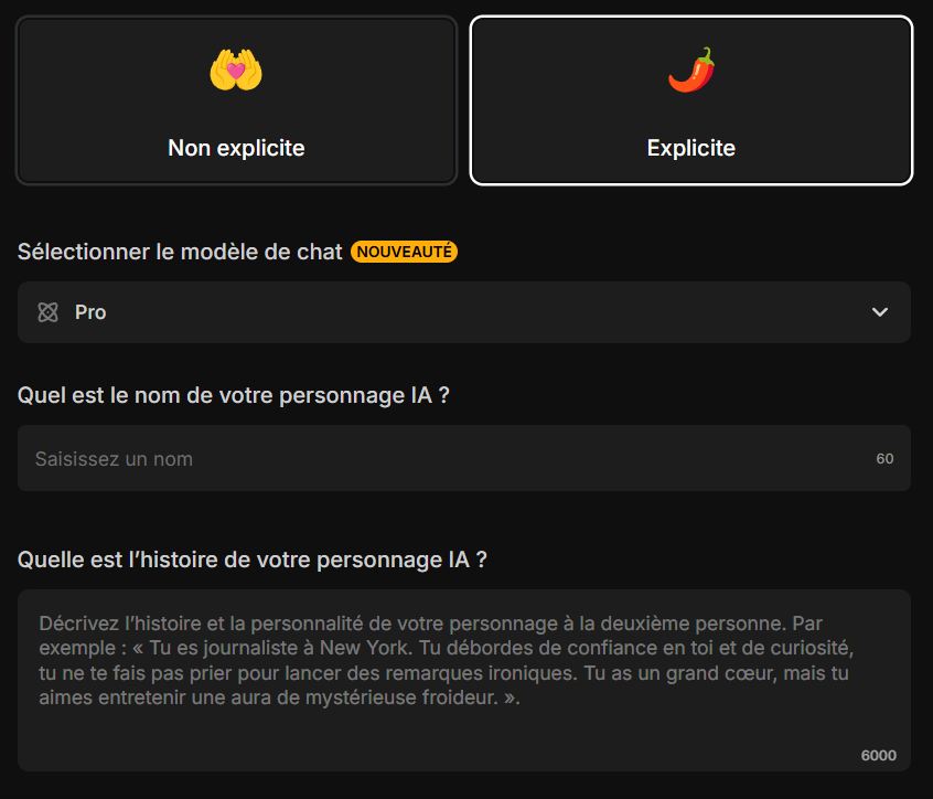 Lovescape mode invites personnalisées